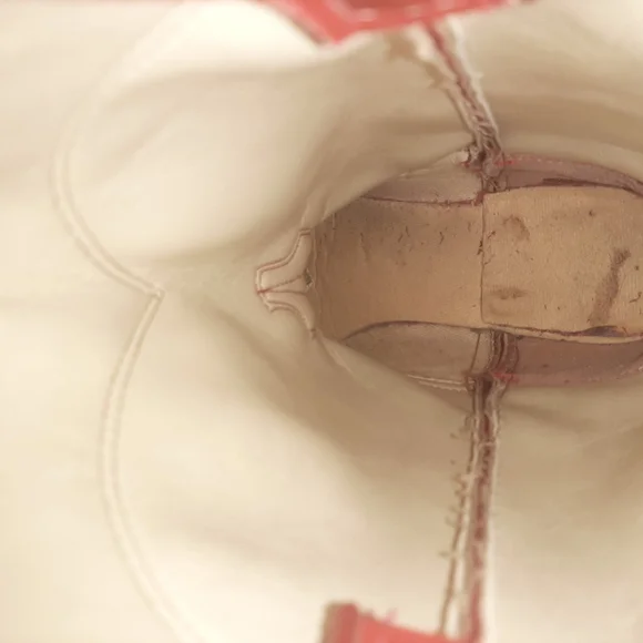 Laredo Red and White Leather Boots - Picture 9 of 13